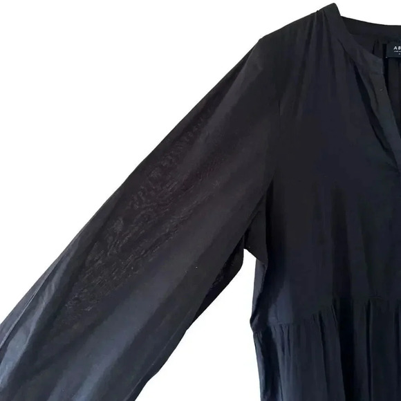 ABLE Jane Long Sleeve Cotton Minimalist Bohemian Maxi Dress  Black SZ XL #2017 - Picture 8 of 16